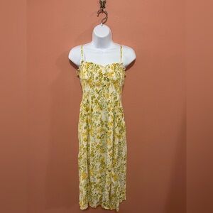 Urban Outfitters Kimchi Blue Smocked Floral Midi Sundress